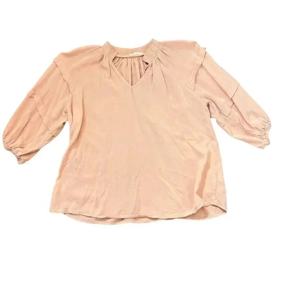Maurices Women's Pink 3/4 Sleeve Peasant Blouse Size M Casual Top - Picture 1 of 9